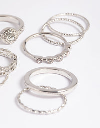 Rhodium Classic Ring Stack Pack - link has visual effect only