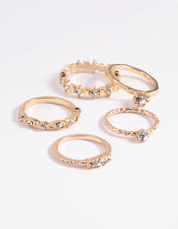 Gold Classic Bling Ring Stack Pack - link has visual effect only