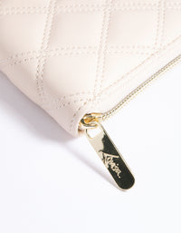 Blush Quilted Faux Leather Jewellery Travel Case - link has visual effect only