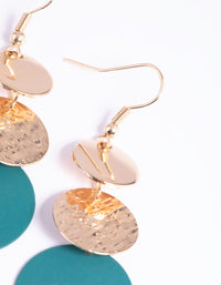 Green Cascading Drop Earrings - link has visual effect only