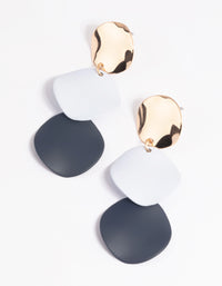 Navy Circular Drop Earrings - link has visual effect only