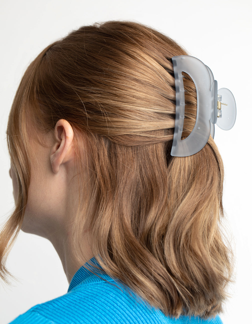 Grey Frosted Hair Claw Clip