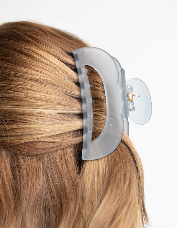 Grey Frosted Hair Claw Clip