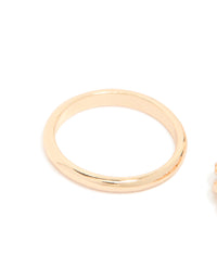 Gold Twisted Ring Stack Pack - link has visual effect only