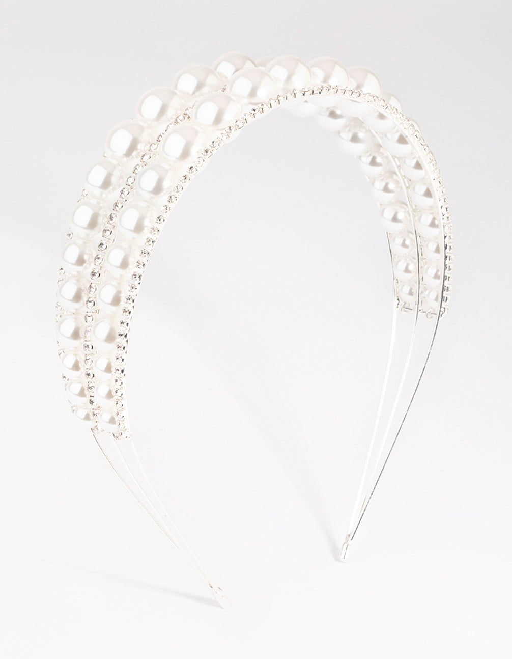 Silver Pearl Headband