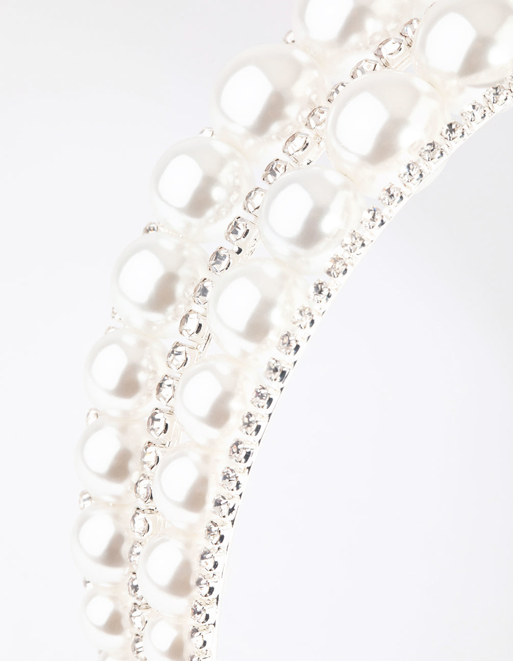Silver Pearl Headband