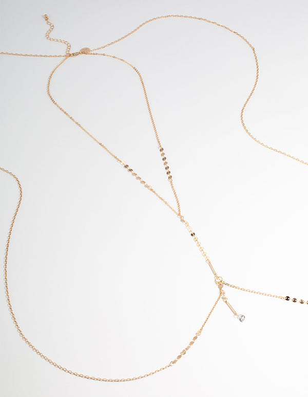 Gold Cubic Zirconia Body Chain