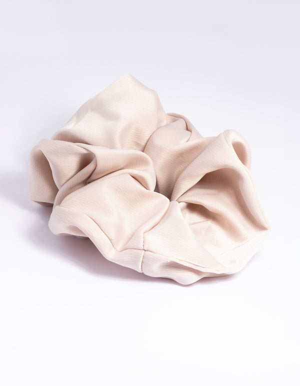 Large Beige Scrunchie