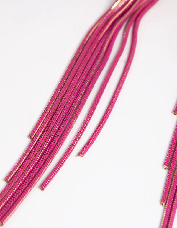 Fuchsia Mini Waterfall Drop Earrings