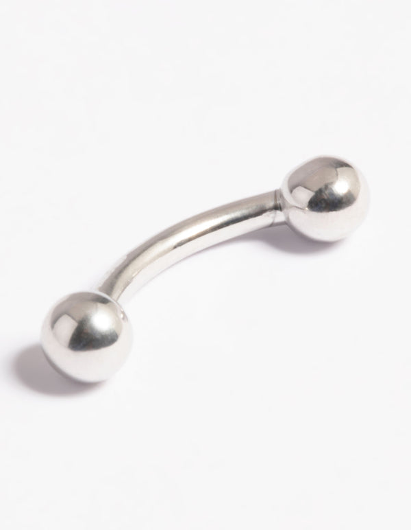 Platinum Plated Titanium Threadless Belly Bar
