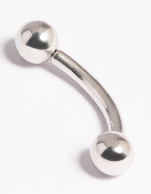 Platinum Plated Titanium Threadless Belly Bar
