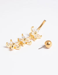 Gold Plated Titanium Threadless Flower Belly Bar - link has visual effect only