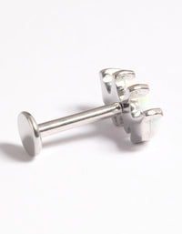 Platinum Plated Titanium Threadless White Opal Marquise Flat Back Pack - link has visual effect only