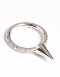 Platinum Plated Titanium Clicker Ring - link has visual effect only