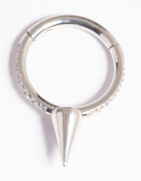 Platinum Plated Titanium Clicker Ring - link has visual effect only