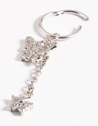 Platinum Plated Titanium Butterfly Clicker Ring - link has visual effect only