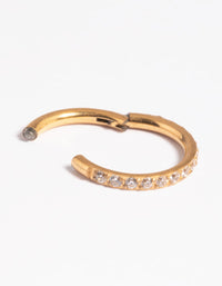 Gold Plated Titanium Clicker Ring - link has visual effect only