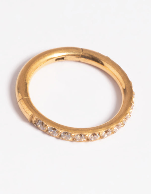 Gold Plated Titanium Clicker Ring