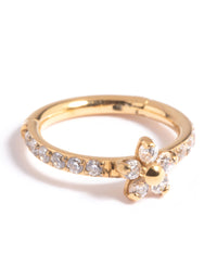 Gold Plated Titanium Clicker Ring - link has visual effect only