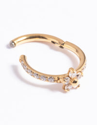 Gold Plated Titanium Clicker Ring - link has visual effect only