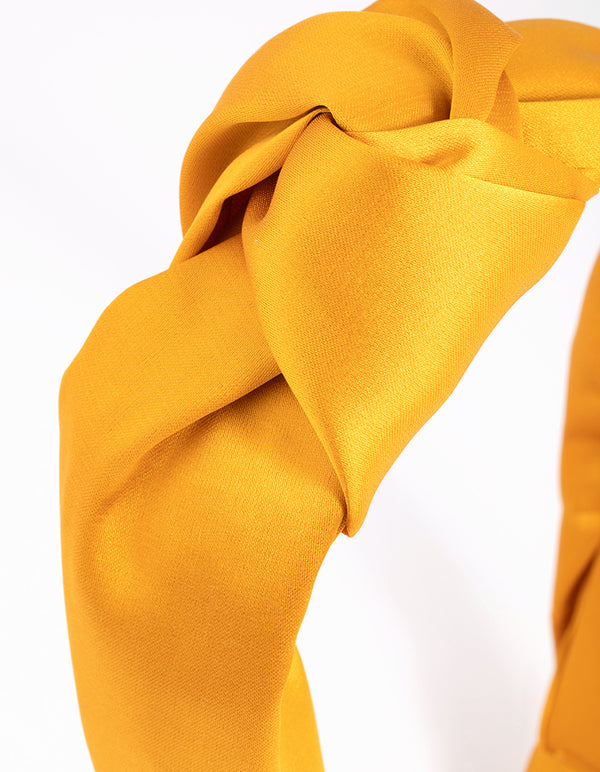 Yellow Twisted Knot Headband