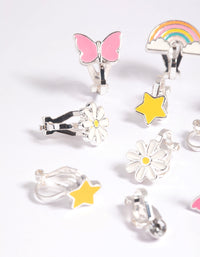 Kids 90s Motif Clip On Earring 5-Pack - link has visual effect only