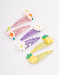 Kids Colourful Tropicana Snap Clips - link has visual effect only