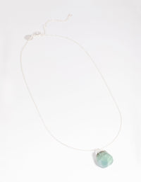 Silver Plated Green Fluorite Necklace - link has visual effect only