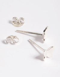 Sterling Silver Butterfly Stud Earrings - link has visual effect only