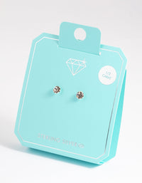 Sterling Silver Peach 5mm Stud Earrings - link has visual effect only