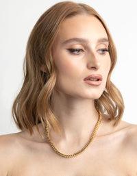 Gold Plated Brass Chain Necklace - link has visual effect only