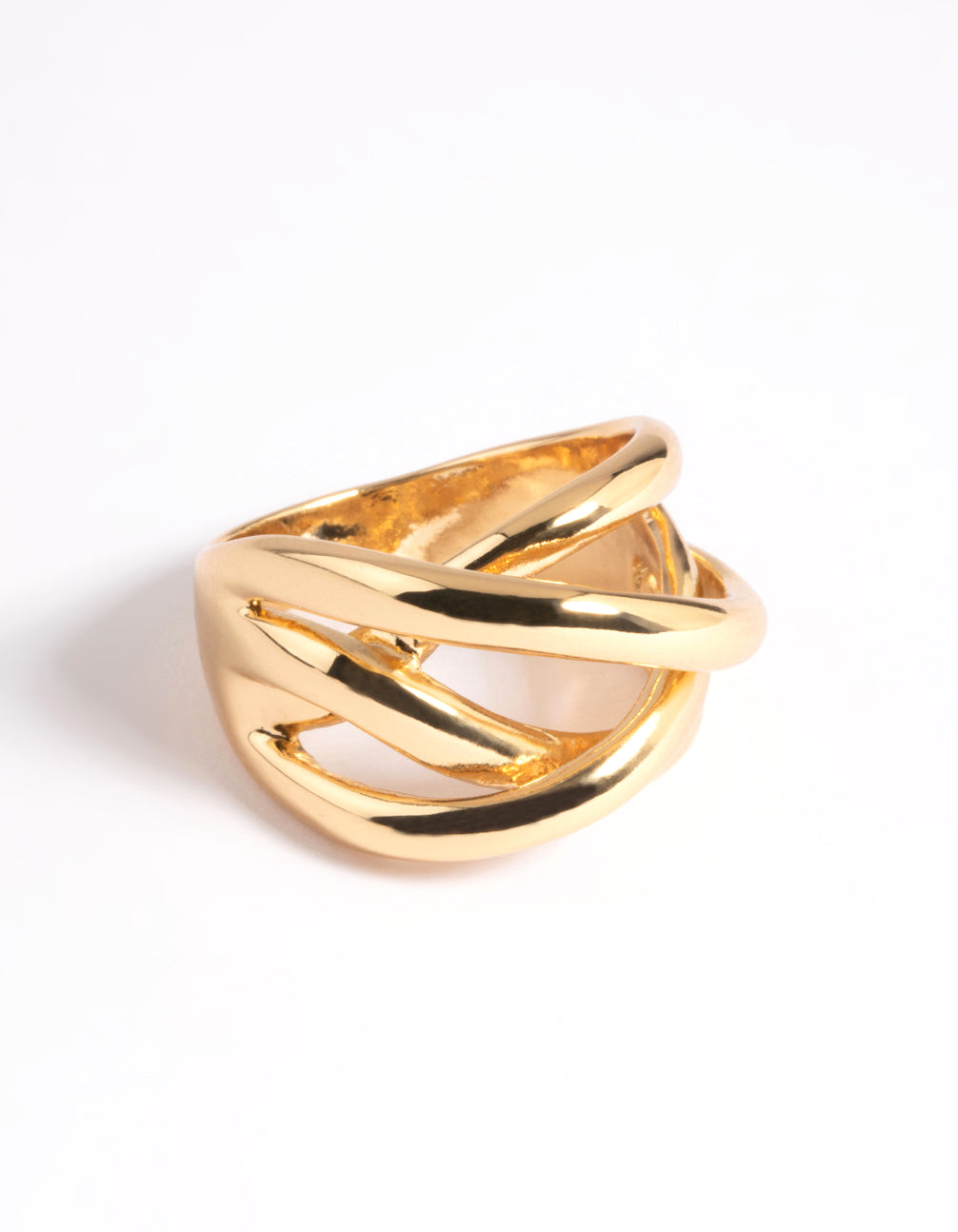 Gold Plated Knotted Statement Ring