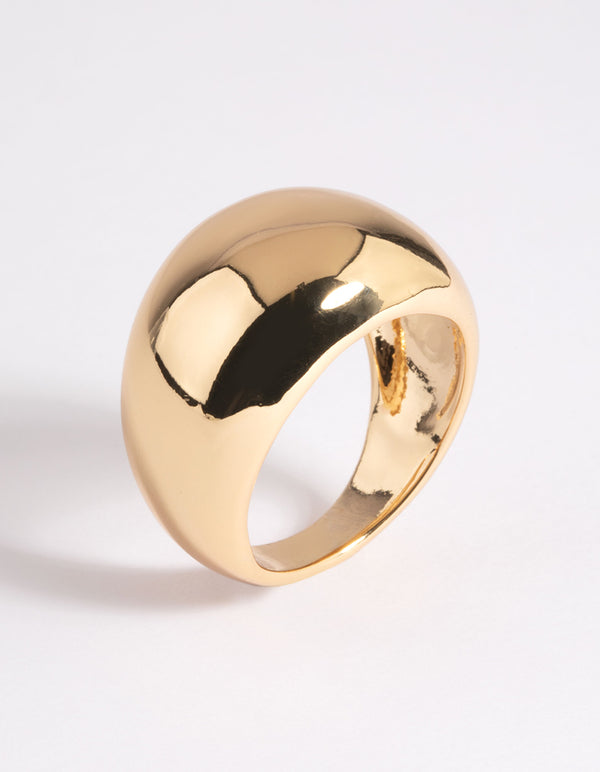 Gold Plated Dome Ring