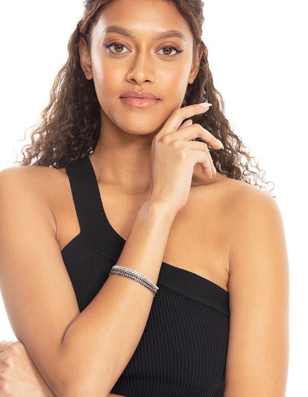 Silver Diamante Ombre Bracelet