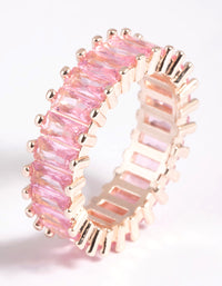 Rose Gold Pink Cubic Zirconia Ring - link has visual effect only