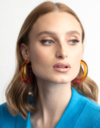 Pink Tube 62mm Hoop Earrings - link has visual effect only