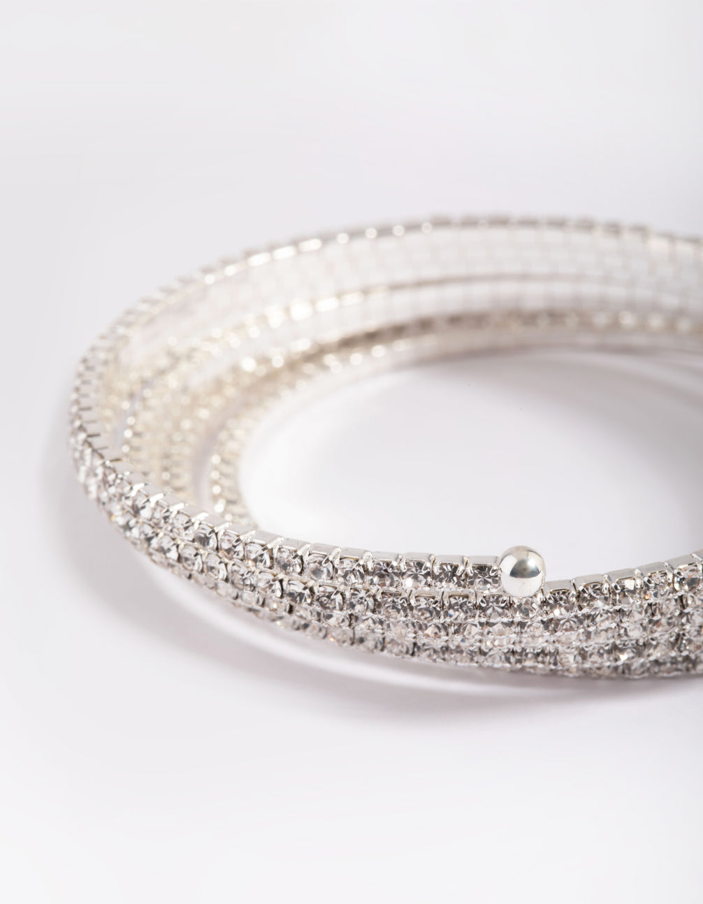 Silver Diamante Wrap Bracelet