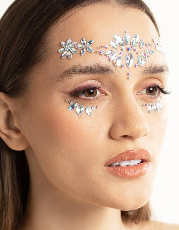 Iridescent Statement Face Jewels