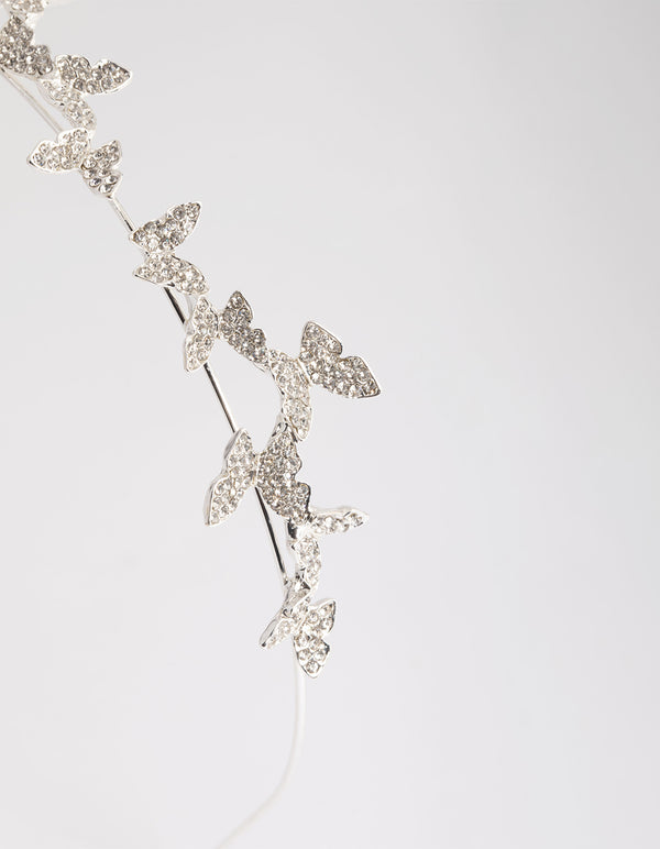 Gold Butterfly Diamante Detailed Headband