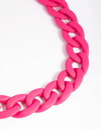 Matte Rubber Coated Chain Necklace - link has visual effect only