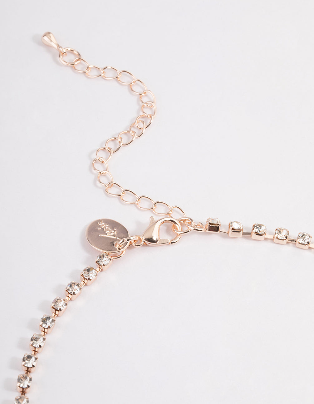 Rose Gold Trio Diamante Earring & Necklace Set