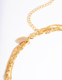 Waterproof Gold Plated Stainless Steel Heart & Freshwater Pearl Layered Necklace - link has visual effect only