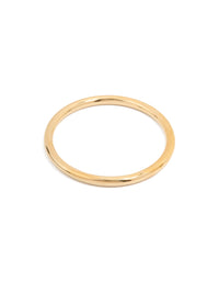 Waterproof Gold Plated Stainless Steel Statement Round Bangle - link has visual effect only