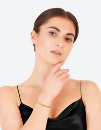 Waterproof Gold Plated Stainless Steel Statement Round Bangle - link has visual effect only