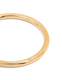 Waterproof Gold Plated Stainless Steel Statement Round Bangle - link has visual effect only