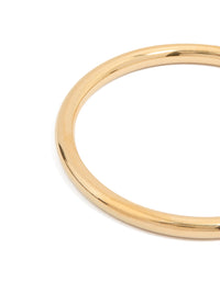 Waterproof Gold Plated Stainless Steel Statement Round Bangle - link has visual effect only