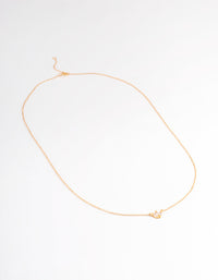 Gold Plated Sterling Silver Cubic Zirconia Marquise Trio Necklace - link has visual effect only