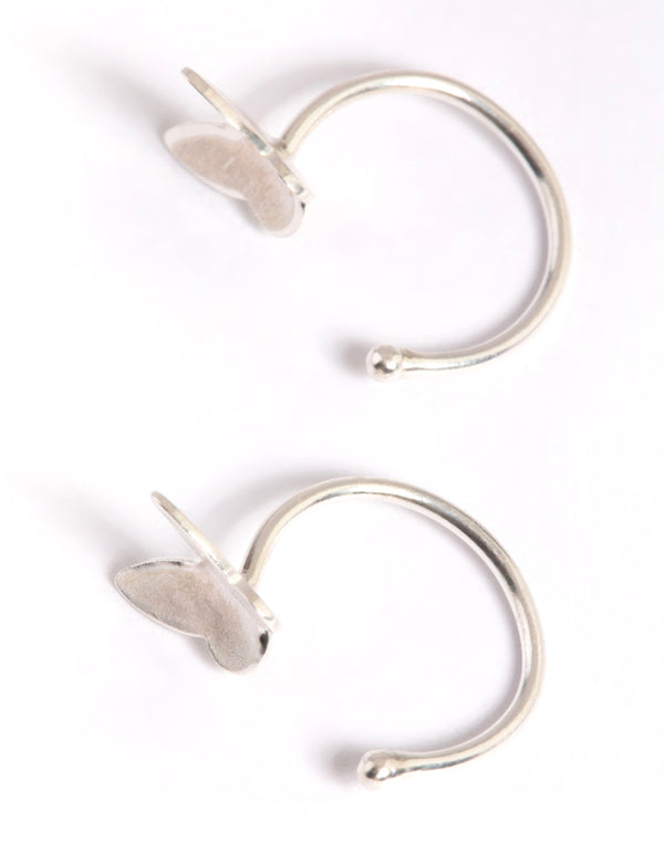 Sterling Silver Butterfly Jacket Earrings