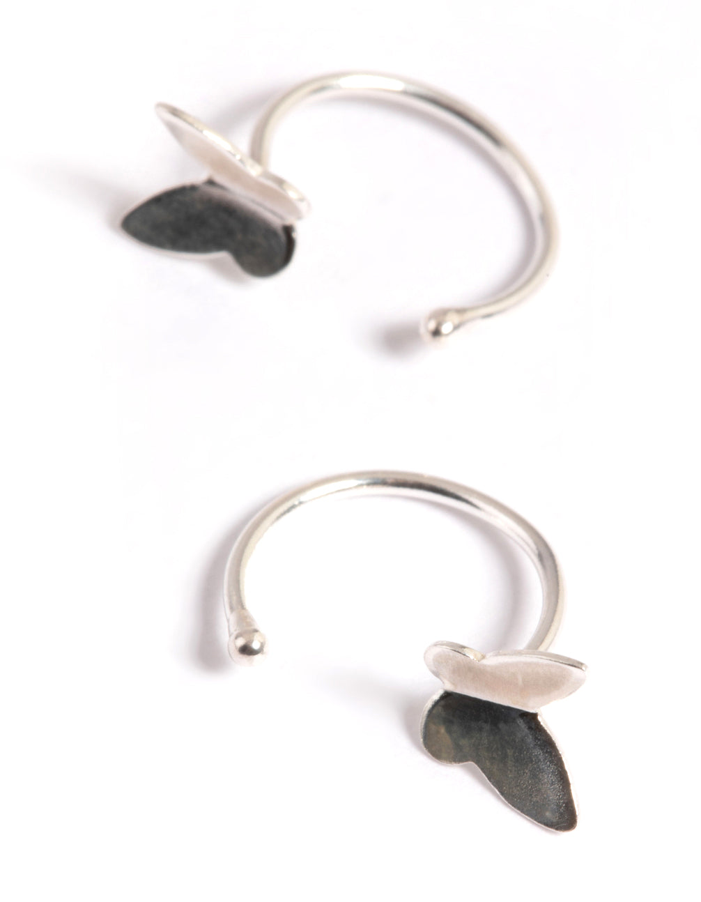 Sterling Silver Butterfly Jacket Earrings