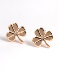 Gold Clover Stud Earrings - link has visual effect only